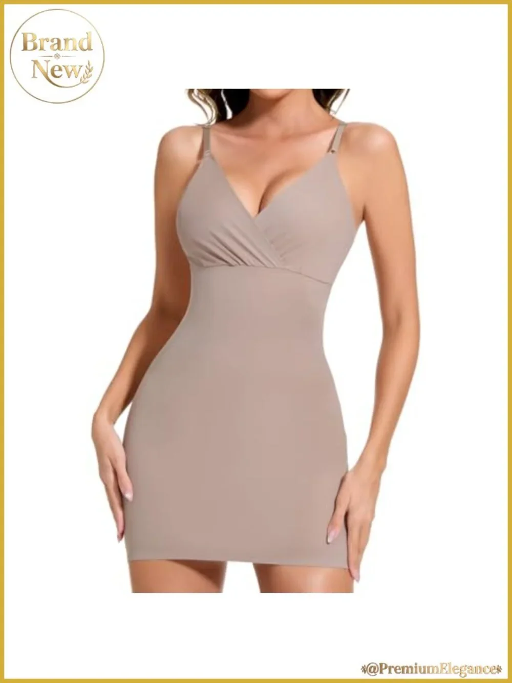 Shapewear Slip Dress for Women V-Neck Tummy Control Full Slip